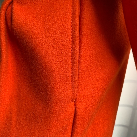 Gymboree girls orange wool blend pea coat. Brass buttons size XS (3-4) winter - Picture 4 of 8